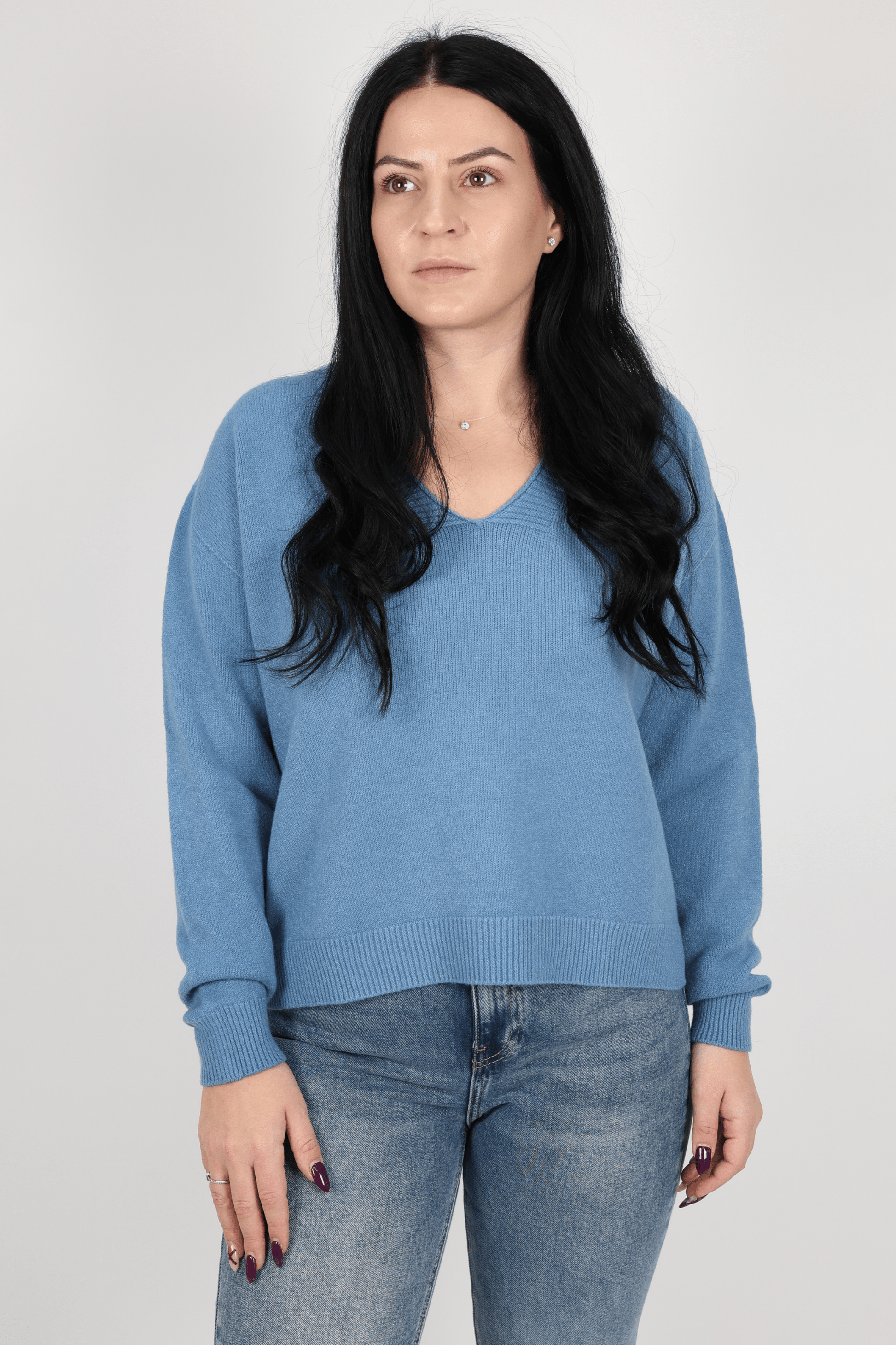 Дамски Пуловер, Син Roberto Fashion Store Sweater Y6Z7A835 TU Blue