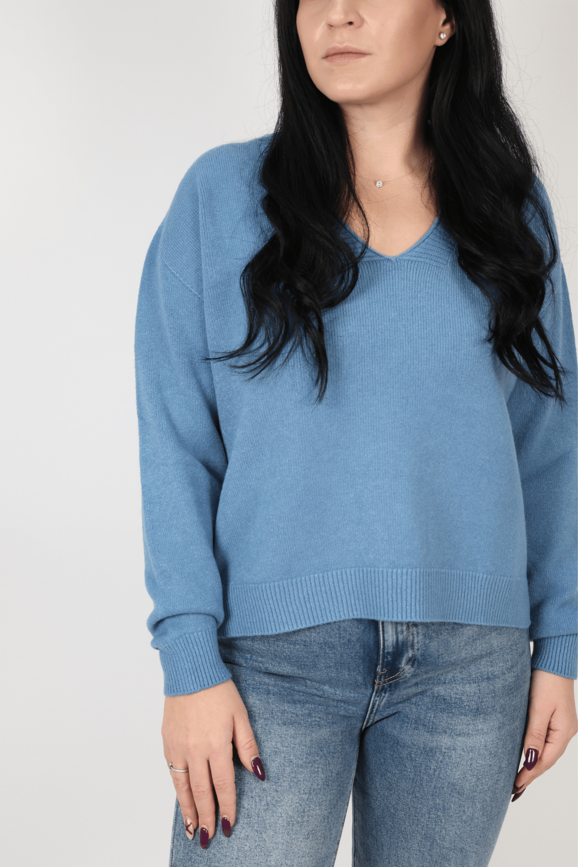 Дамски Пуловер, Син Roberto Fashion Store Sweater Y6Z7A835 TU Blue