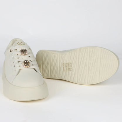 Дамски Сникърси с брошки, Бял Gold 'n Gold Roberto Fashion Store Sneakers GNG1012SNKWHIBRC36 36
