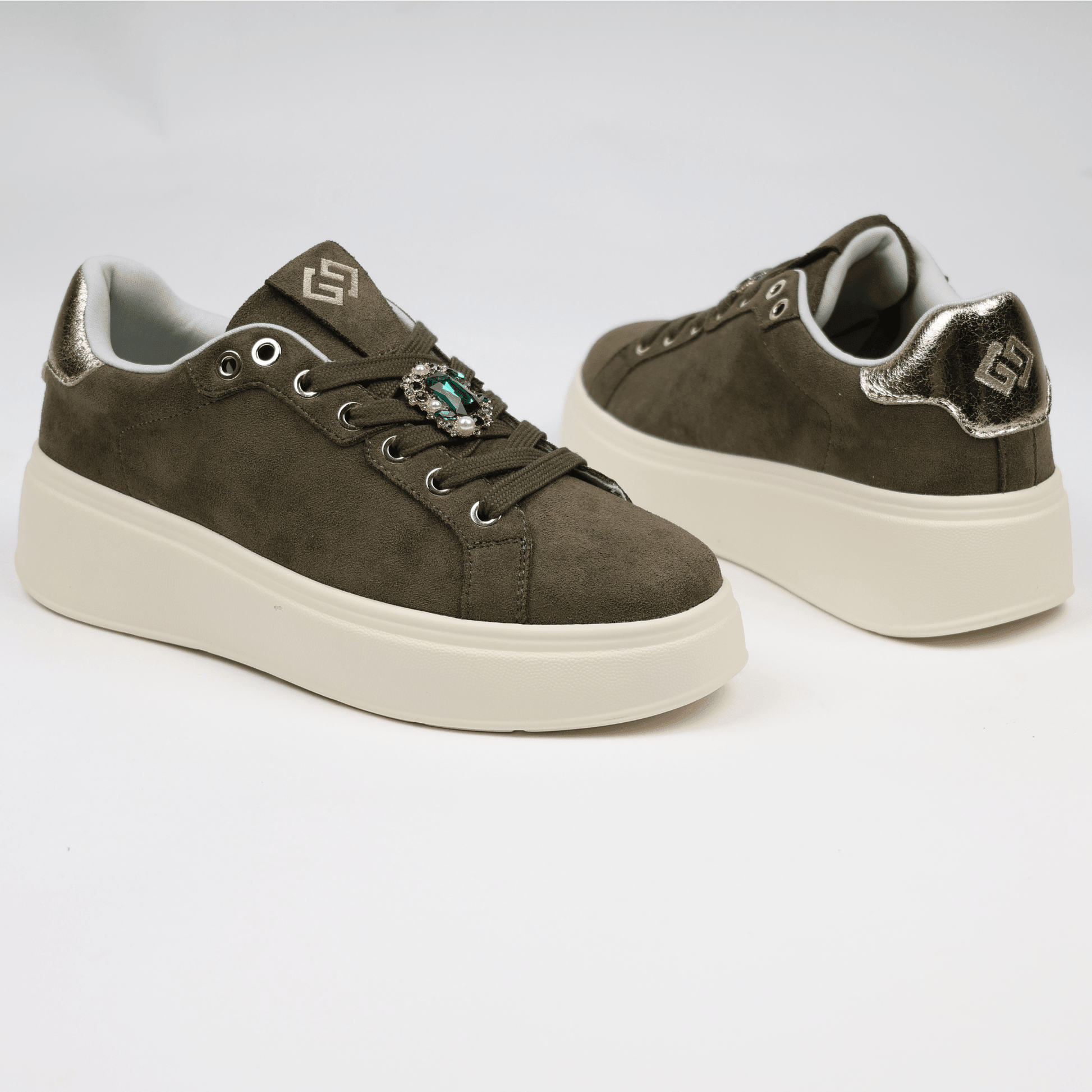 Дамски Сникърси, Зелен Gold&Gold Roberto Fashion Store Sneakers GNG1110SHOVER97236 36