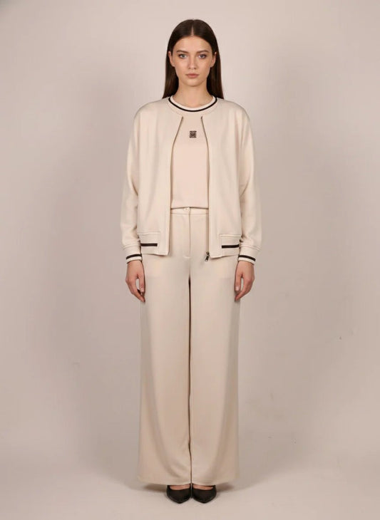 Дамски Спортен Комплект от 2 части с Модал, Екрю So Cute Roberto Fashion Store Set SOC1302SETECR2PCS S