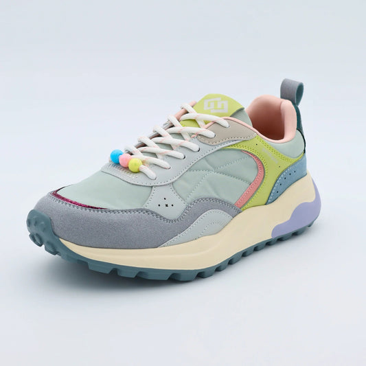 Дамски Спортни Маратонки "Azzurro" Многоцветен Дизайн и Детайли с Мъниста Gold&Gold Roberto Fashion Store Sneakers GNG2603GB1027AZZRR-36 36