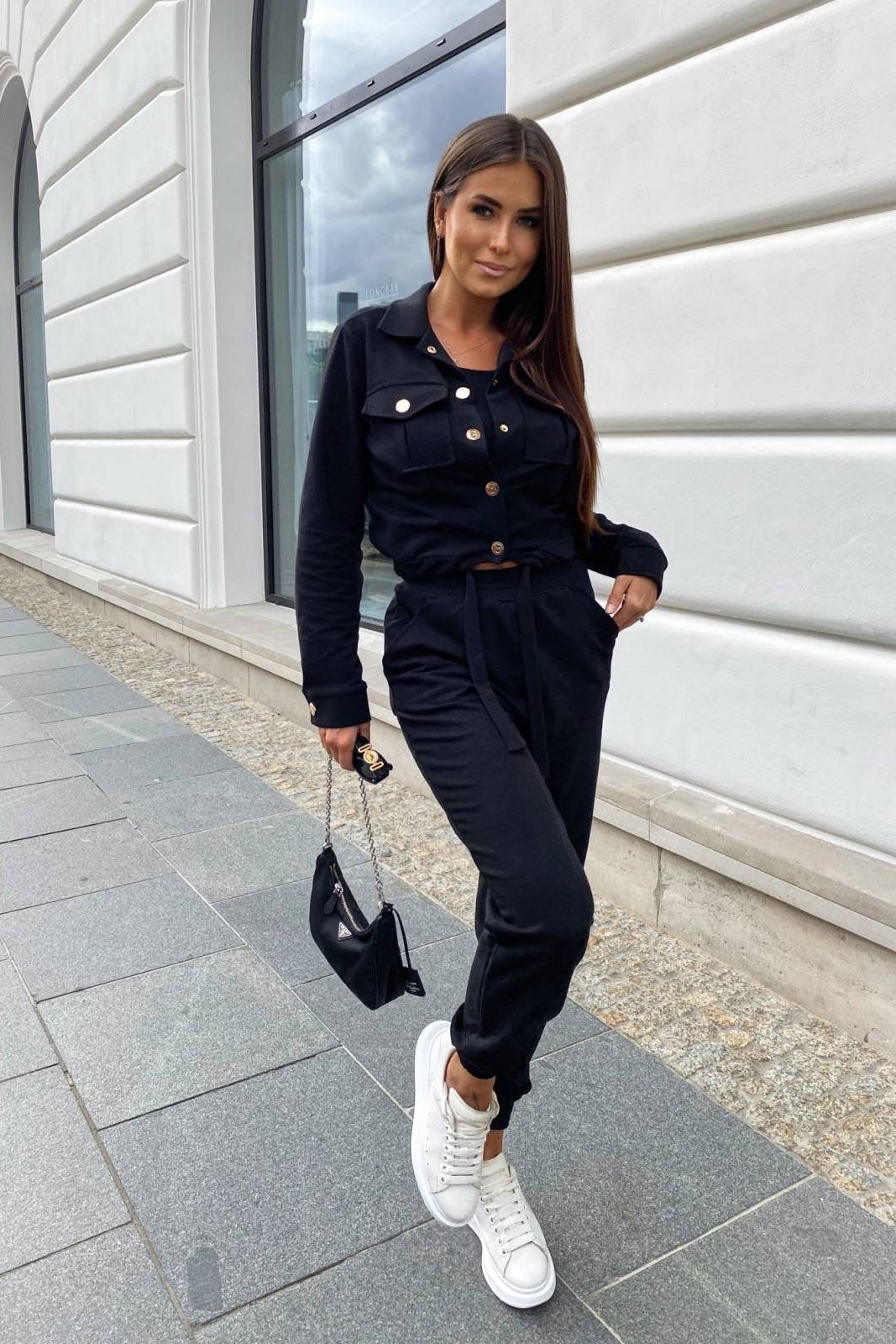 Дамски три части дрес комплект - елегантен черен стил за всяка повод LaBalancia Roberto Fashion Store Shirt 5907378502226 Uniwersalny