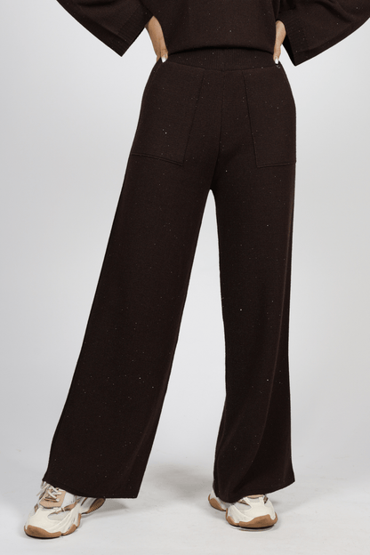 Women's Wool 2-Piece Set, Brown