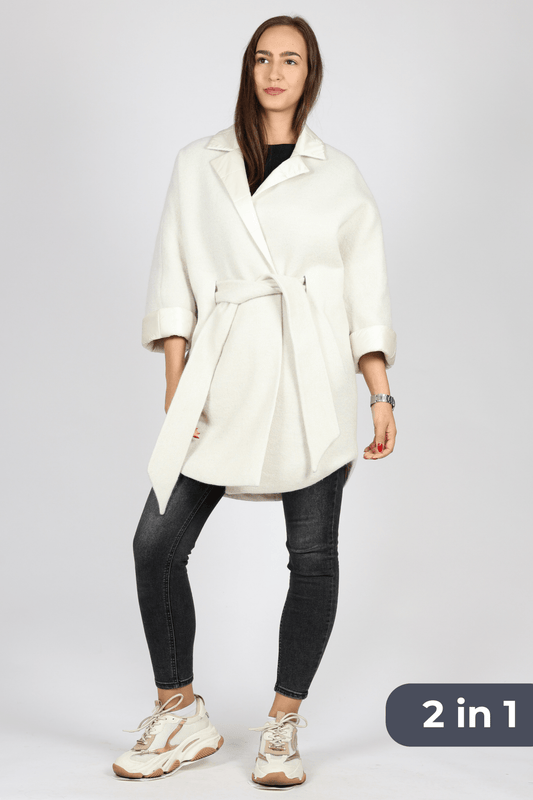 Women's Double-Sided Coat, White