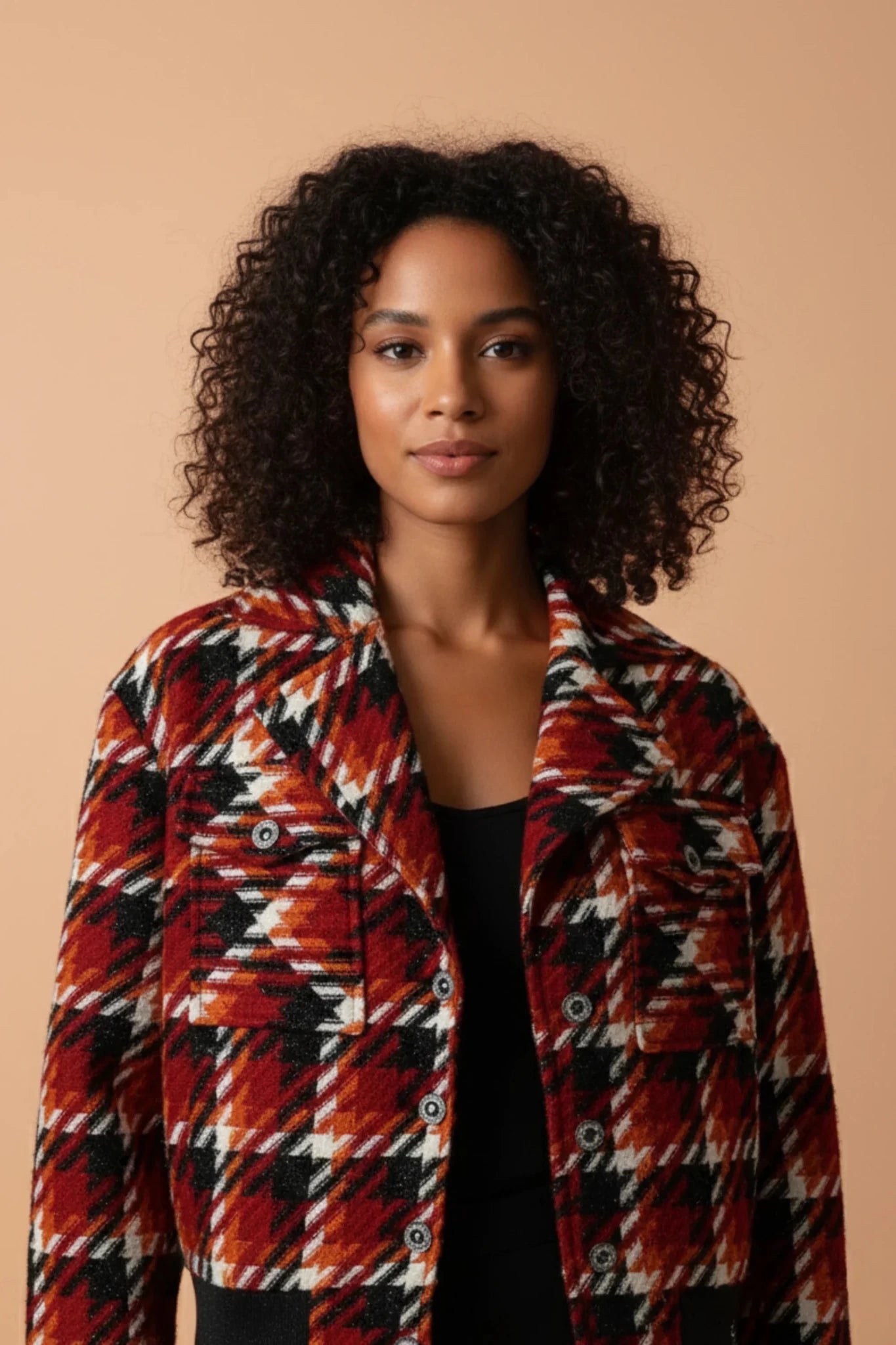 Дамско Карирано Сако, Червен La Sagrada Roberto Fashion Store Trousers LSG0102JCKREDTRT38 38