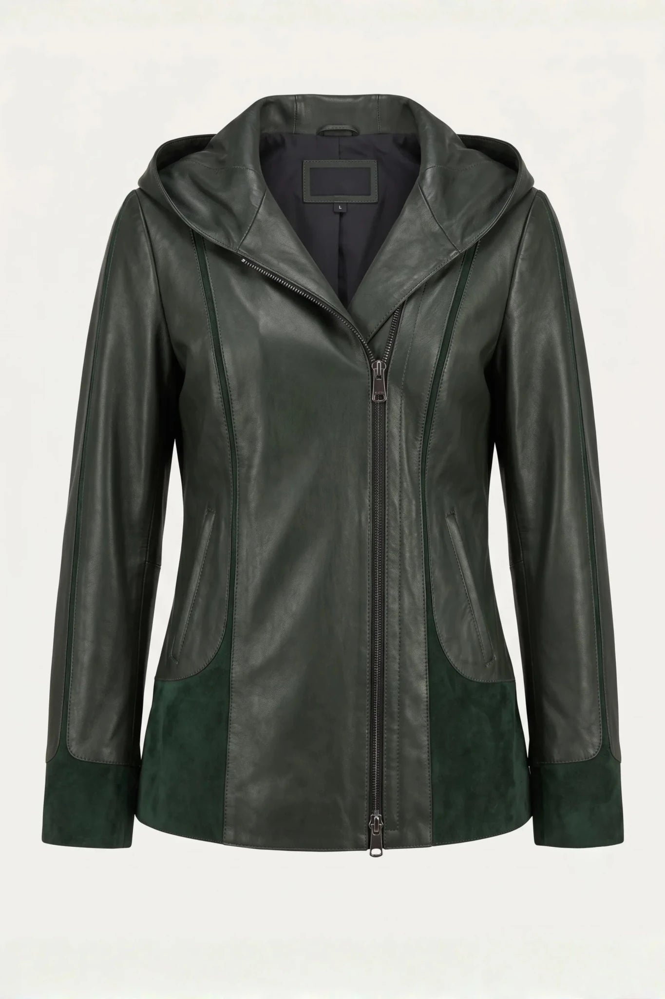 Дамско кожено яке Siena в зелен цвят Roberto&Co Roberto Fashion Store Jacket LEA2505JCKGRNVL+2XL 2XL