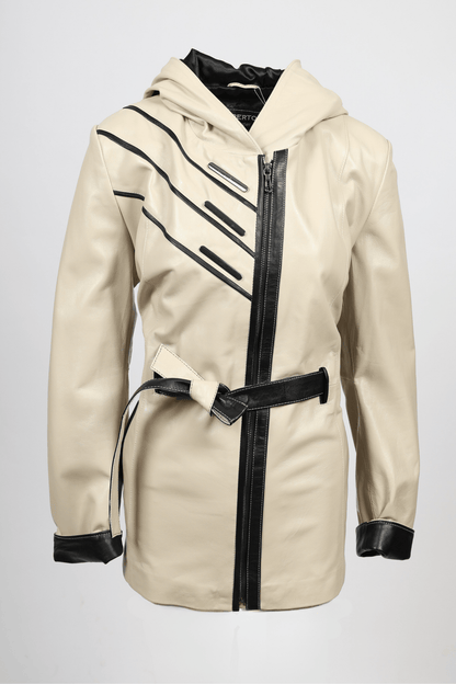 Дамско Кожено Яке, Бежов Roberto Fashion Roberto Fashion Store Jacket LEA2511JCKBEIBLTM XS