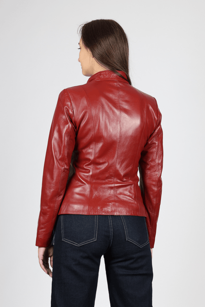 Women's Leather Jacket, Red