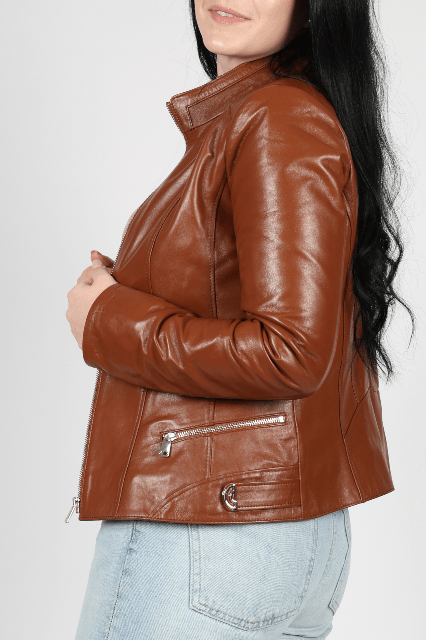 Women's Leather Jacket, Brown