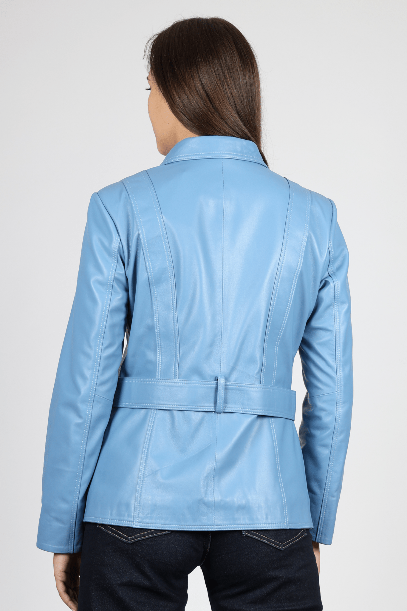 Women's Leather Jacket, Blue