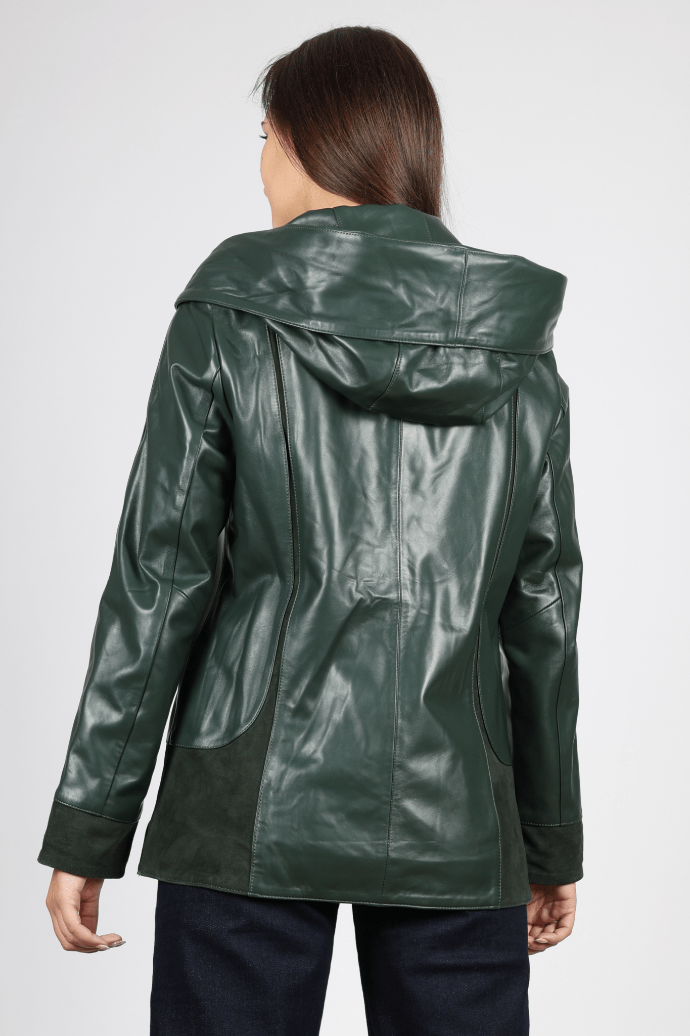 Women's Leather Jacket, Green