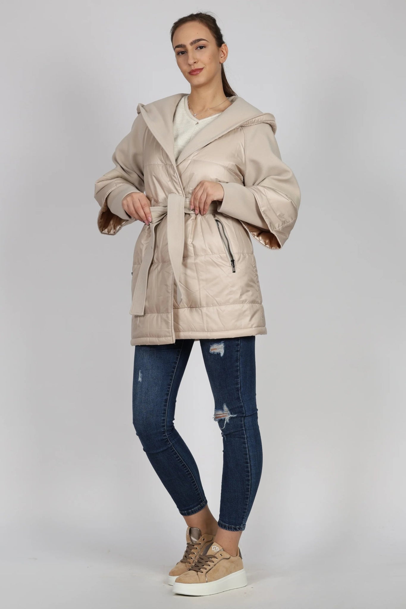 Дамско Палто, Бежов Roberto Fashion Roberto Fashion Store One piece AGS0612COABEISPT38 38