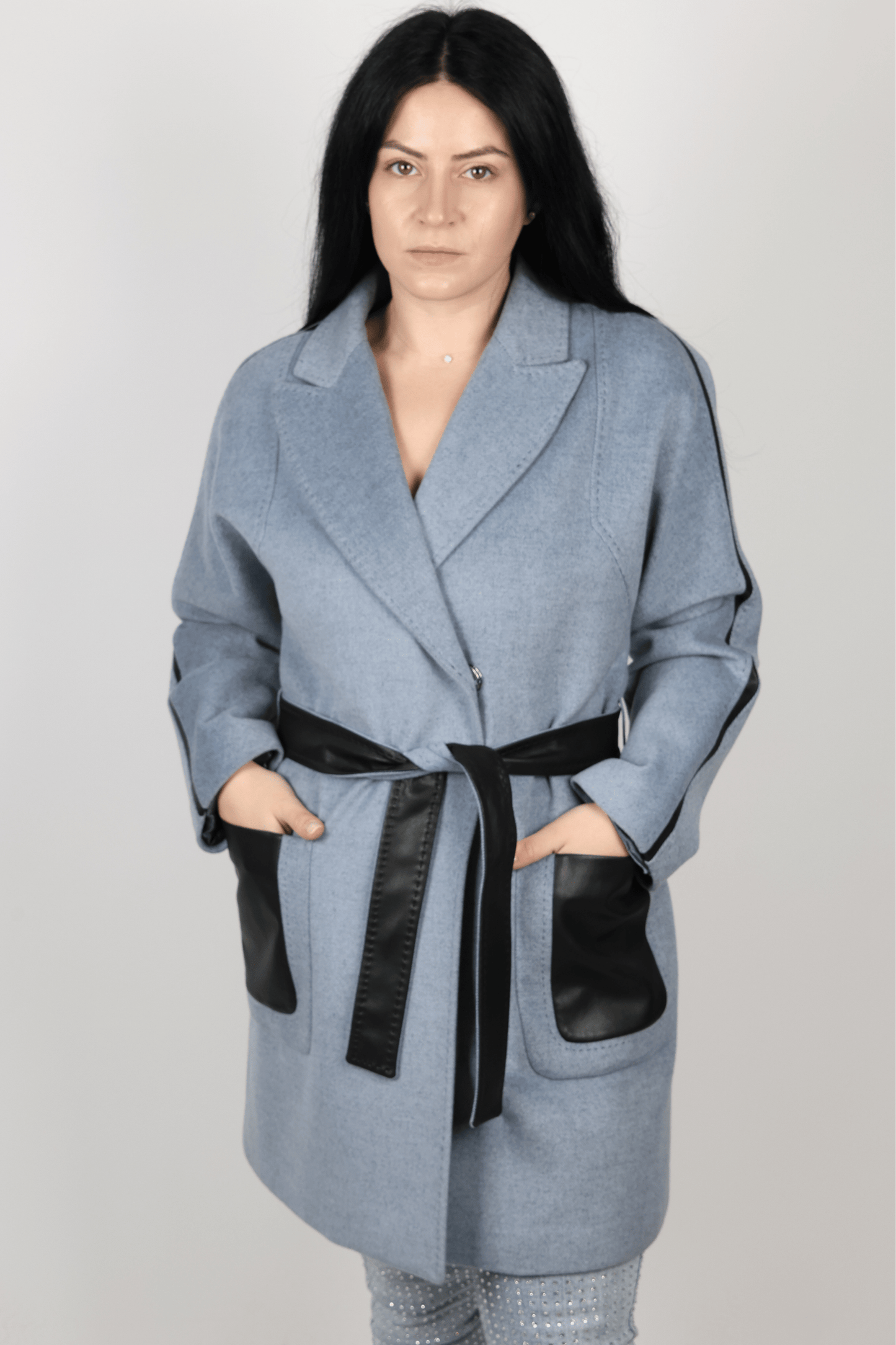 Дамско Палто, Син Roberto Fashion Store Coat ROBE1136 40 EU Blue