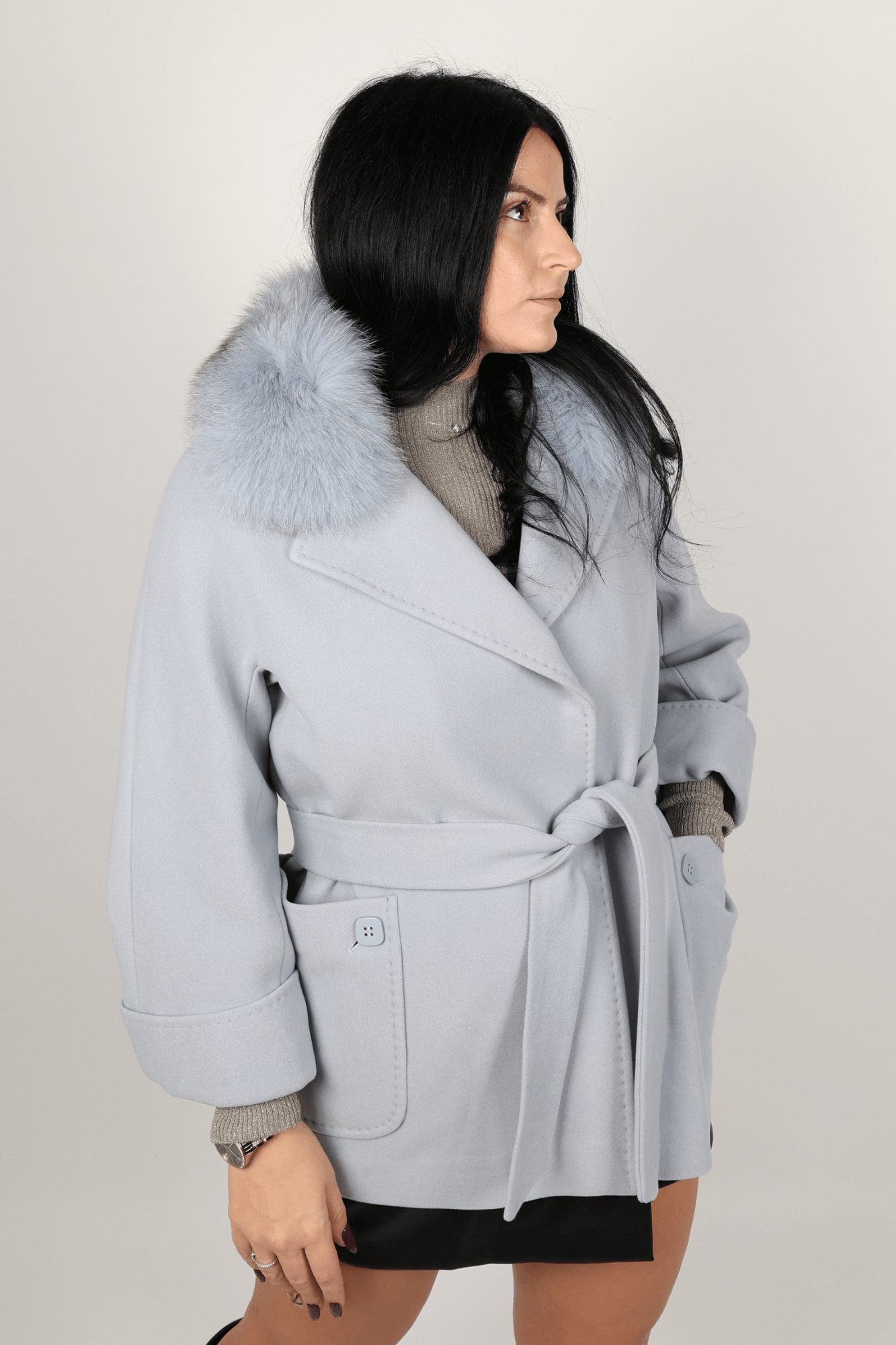 Дамско Палто, Син Roberto Fashion Store Coat Z2A3B436 36 EU Blue