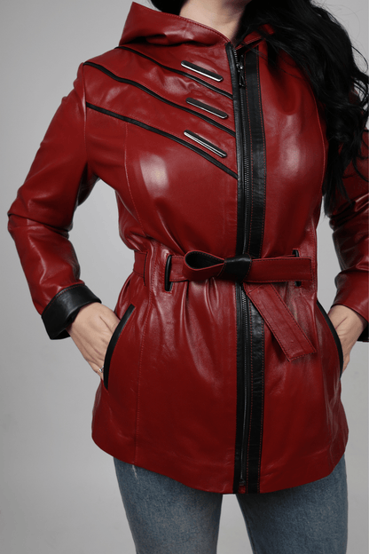 Дамско Яке, Бежов, Зелен & Червен Roberto Fashion Store Jacket ROBE118503 M INTL Red