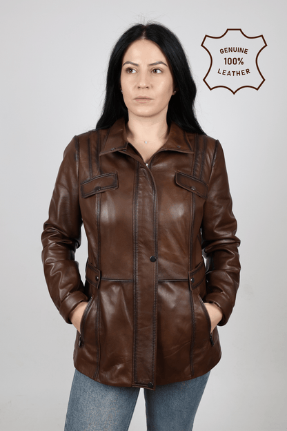 Дамско Яке, Кафяв Roberto Fashion Store Jacket M INTL Brown