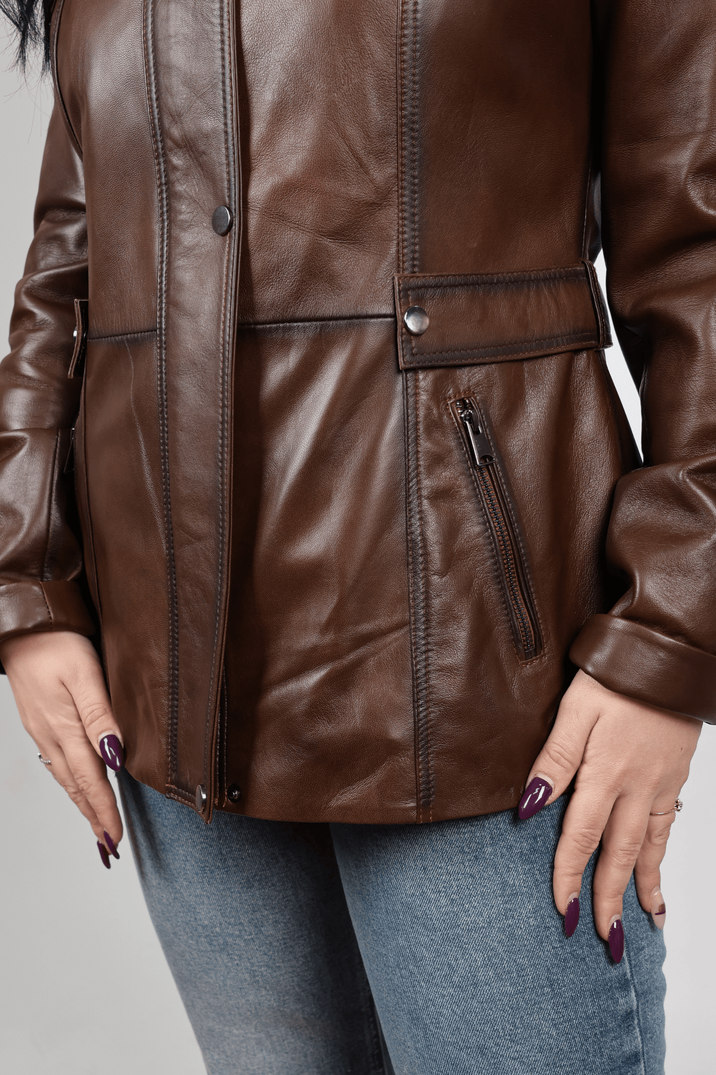 Дамско Яке, Кафяв Roberto Fashion Store Jacket M INTL Brown