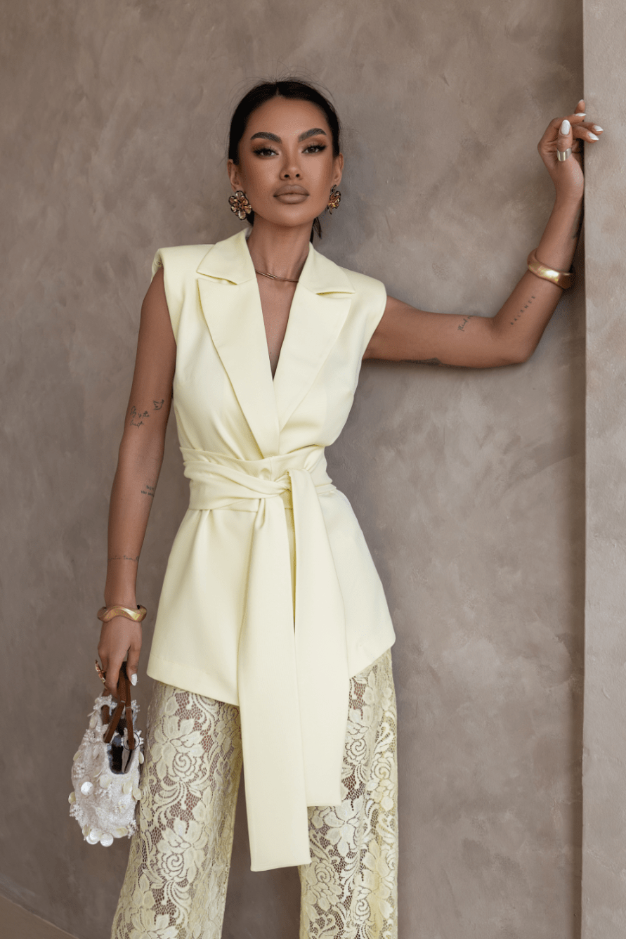 Комплект AURA в жълто - стилен комплект домашен текстил LaBalancia Roberto Fashion Store T-shirt 5907378521036 XS/S