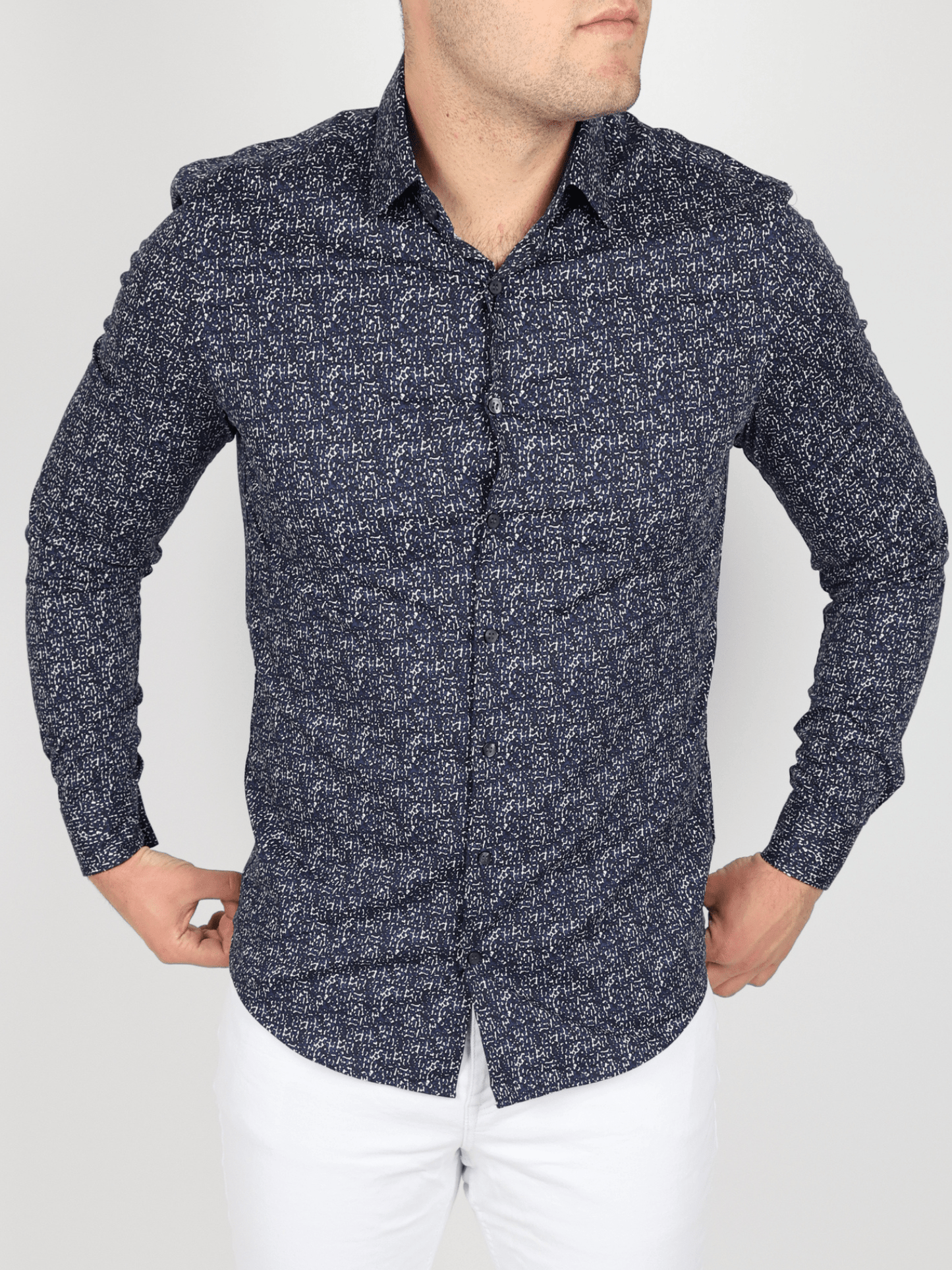 Мъжка Риза, Син Roberto Fashion Store Shirt K10K1078530G238 38 Navy