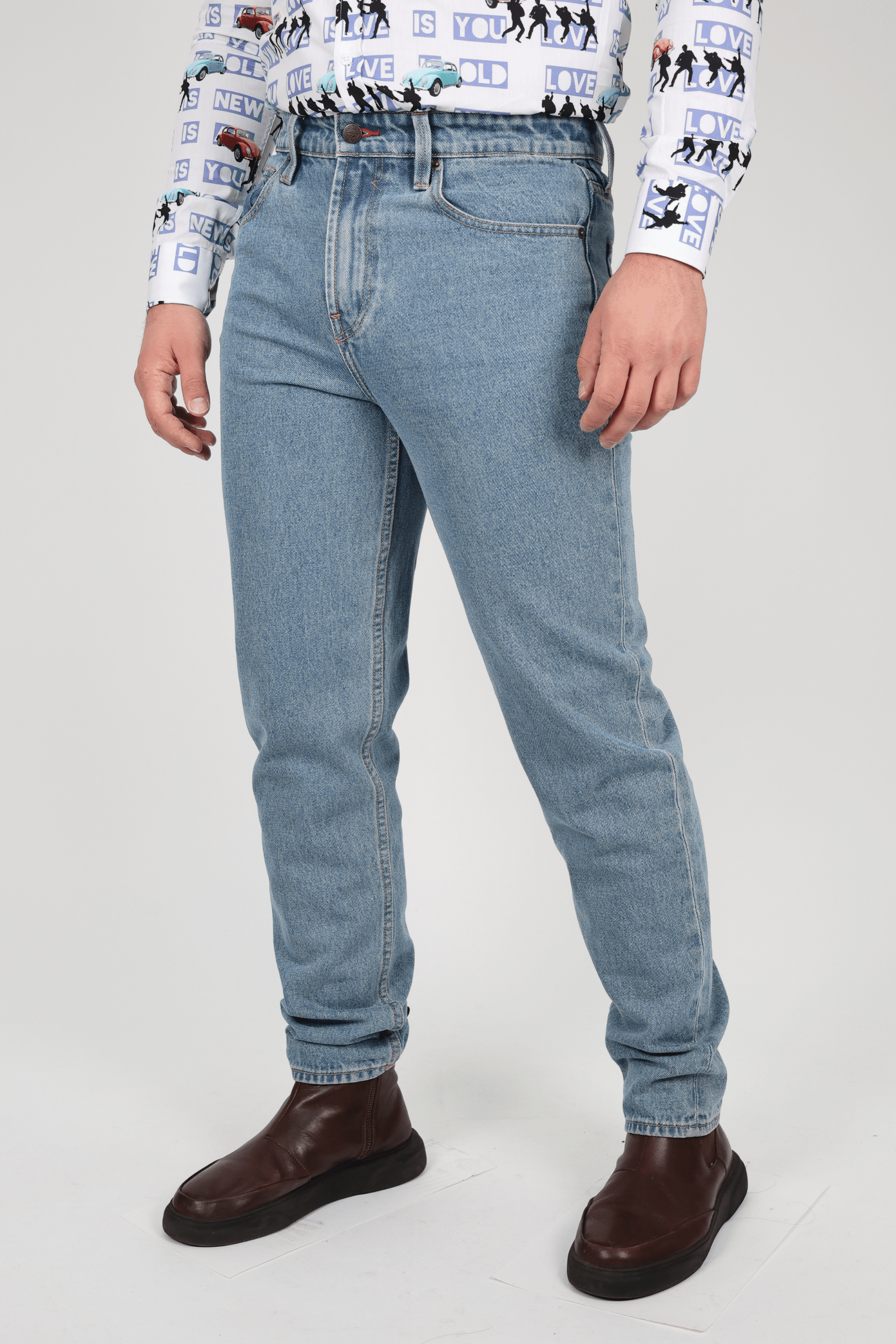 Мъжки Дънки, Син Roberto Fashion Store Jeans M93AT3R2IB2W31 W31 Blue