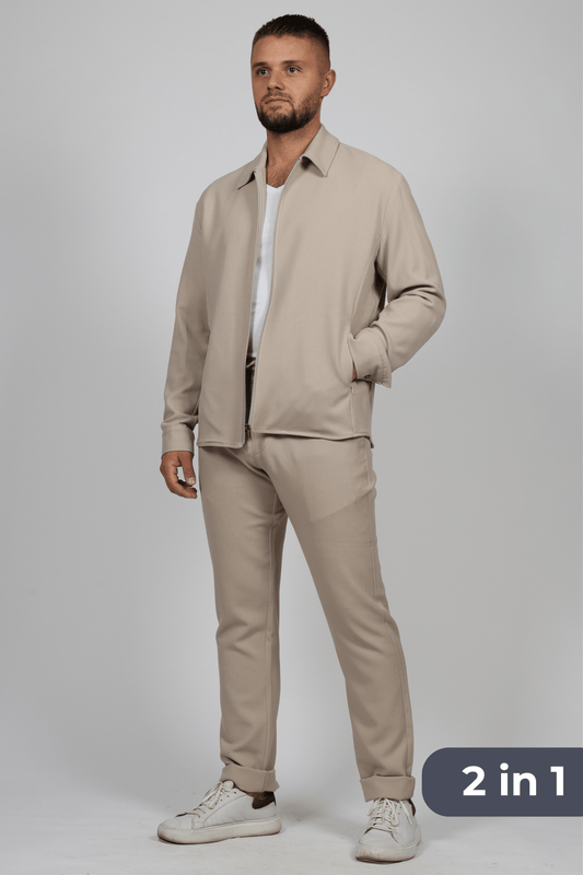 Men's 2-piece set, Beige