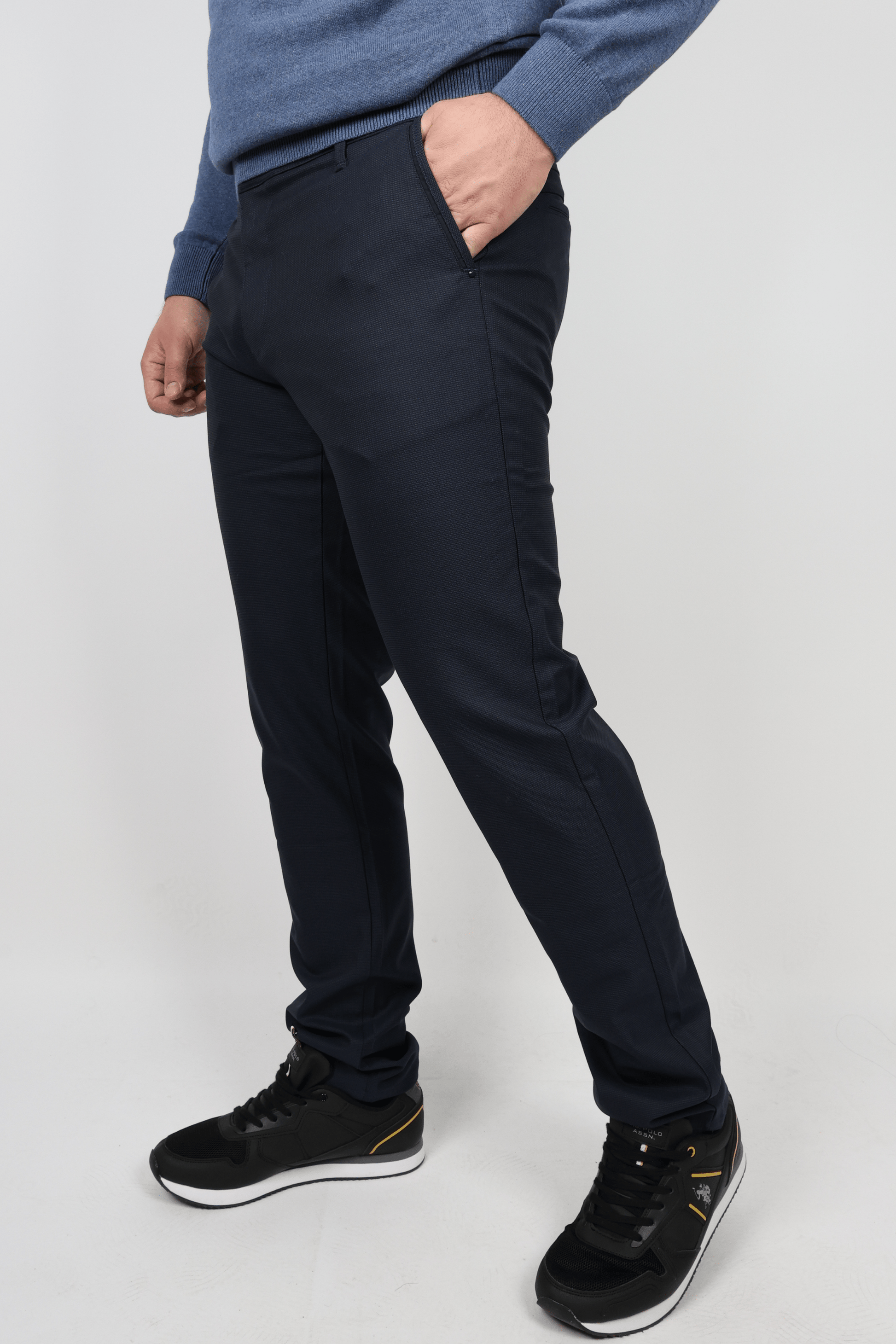 Мъжки Панталон, Син Roberto Fashion Store Trousers ROBE1106 W31 Navy