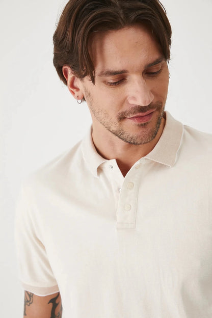 Мъжка поло тениска за всякакви поводи в бежов цвят Medicine Roberto Fashion Store T-shirt RS25POMA01-08M-M M
