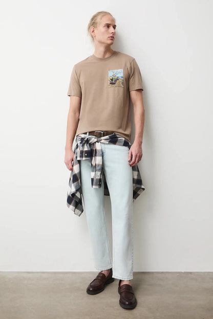 Мъжка тениска с принт на джоба Medicine Roberto Fashion Store T-shirt RS26TSM262-80X-S S