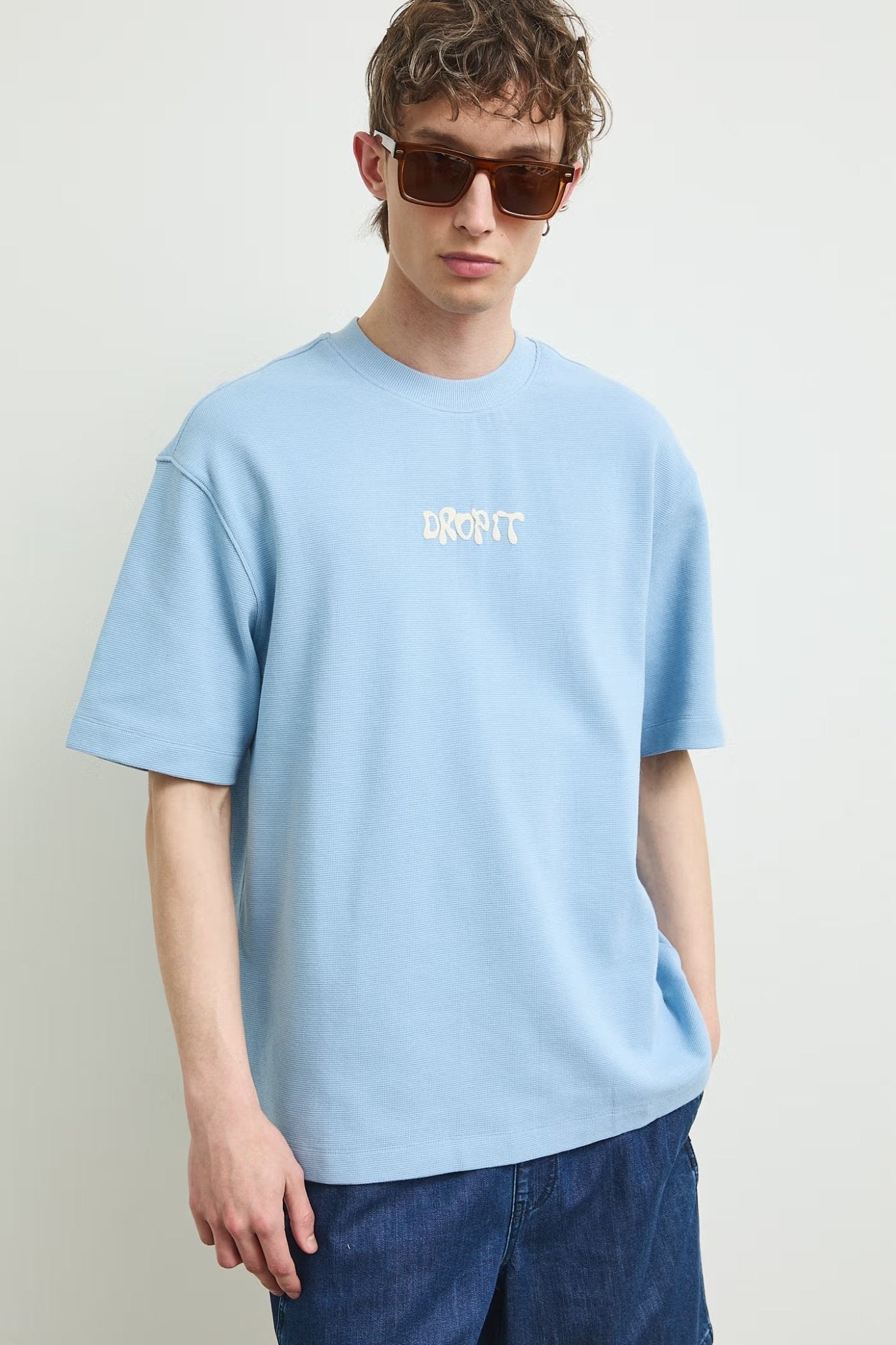 Мъжка тениска с принт на гърба "Roberto Drop It Blue" Medicine Roberto Fashion Store Set RS26-TSMA52-55X-L L