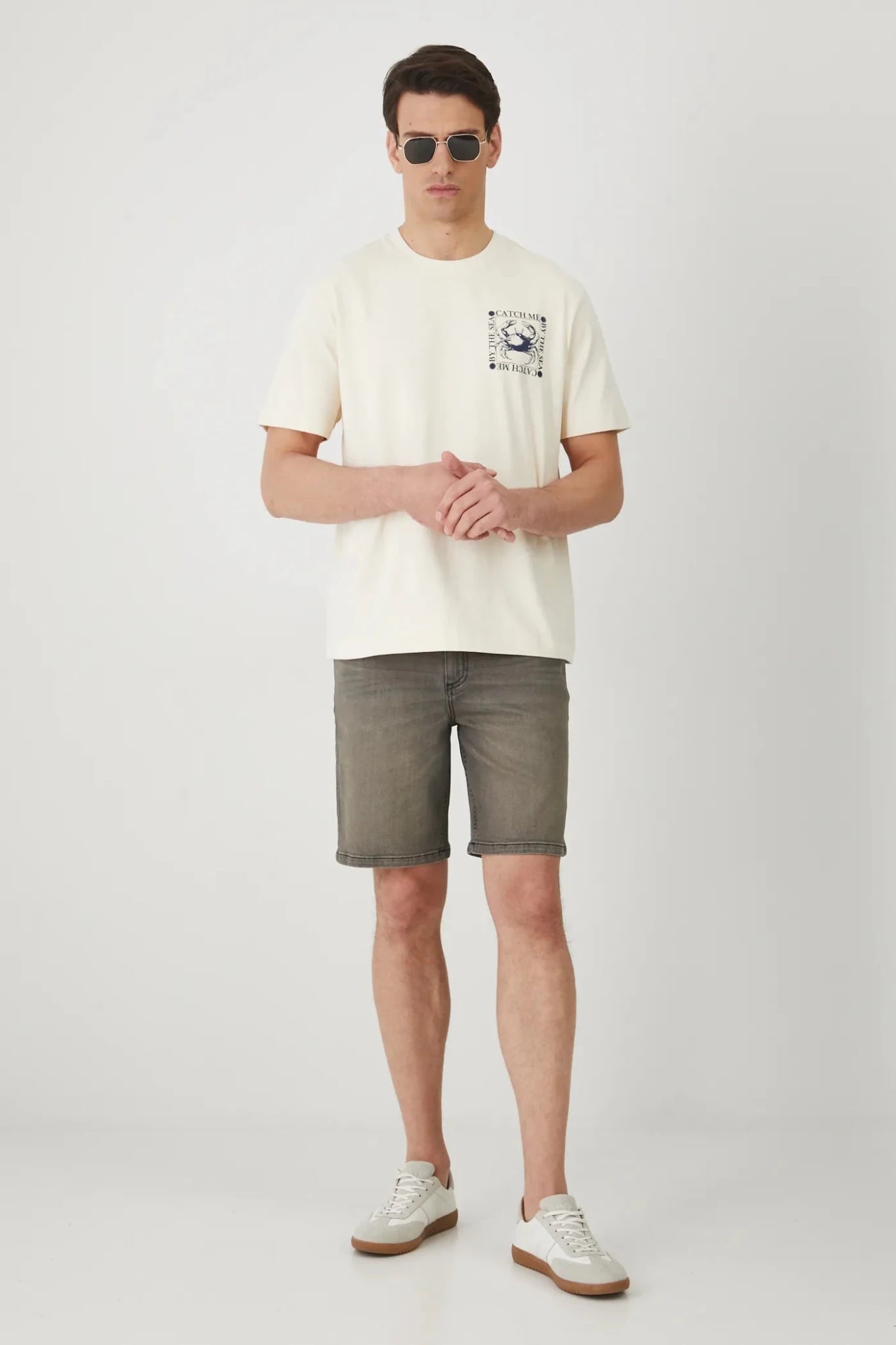 Мъжки къси дънки за ежедневието със зеленикав отенък Roberto Fashion Store Roberto Fashion Store Jeans RS25SZM075-99J-30 30