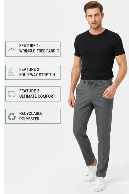 Мъжки Спортен Панталон, Сив Giotelli Roberto Fashion Store Trousers GIO0102TROGRAMAN44 44