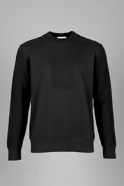 Мъжки Спортен Суичърт с плетени ръкави, Черен Giotelli Roberto Fashion Store Jacket GIO2701SWEBLKKNIS S