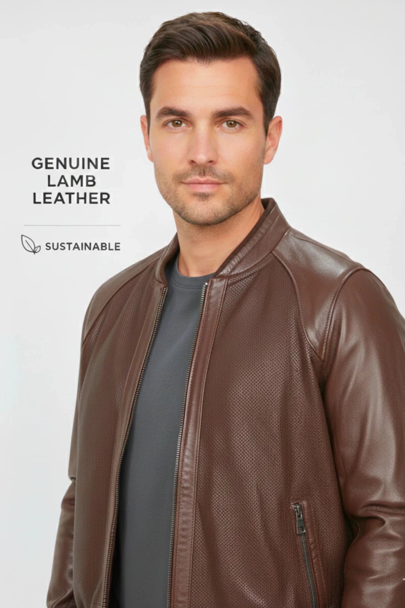 Мъжко Кожено Яке, Кафяв Roberto Fashion Roberto Fashion Store Jacket LEA2601JACBROVELXL M