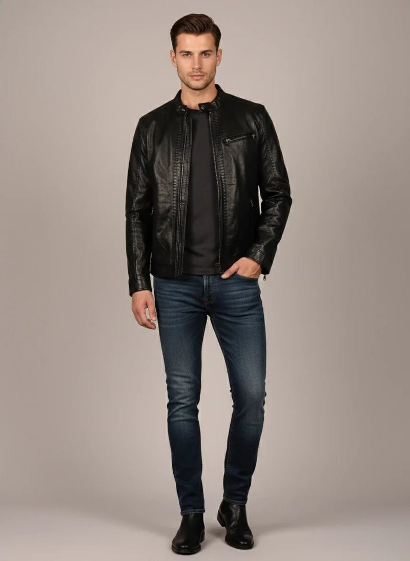 Men's Lambskin Jacket, Black