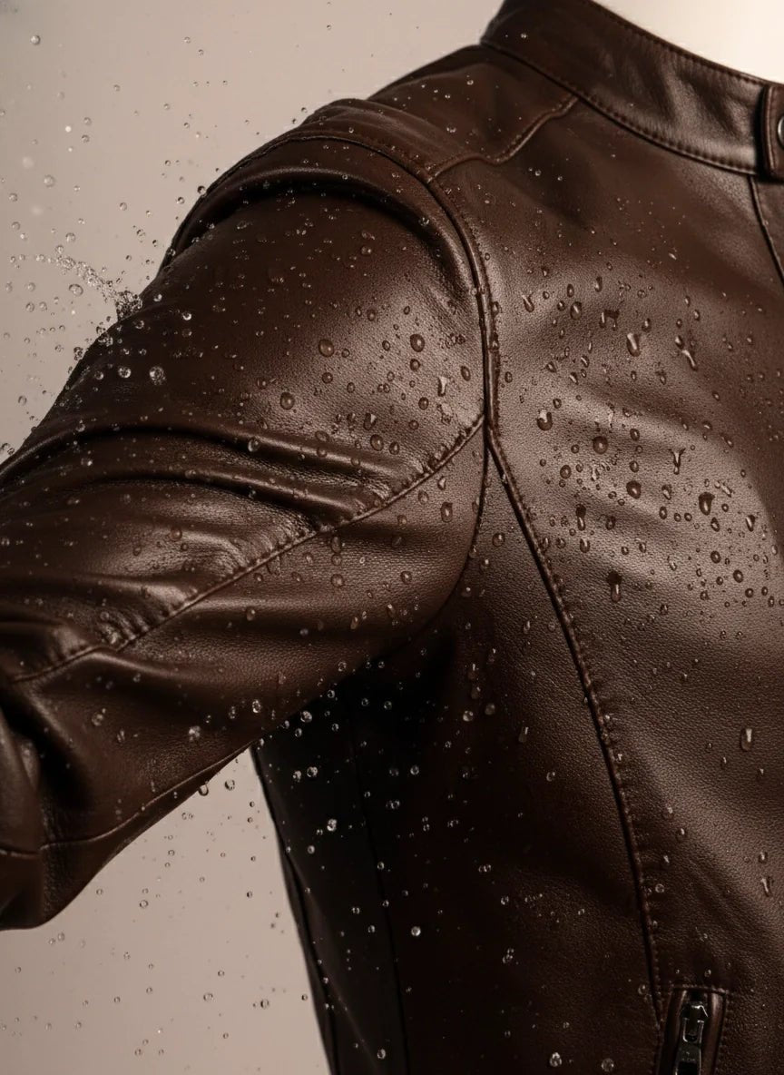 Мъжко Яке от Агнешка Кожа, Кафяв Roberto Fashion Roberto Fashion Store Set LEA1302JCKBROTIG-L S