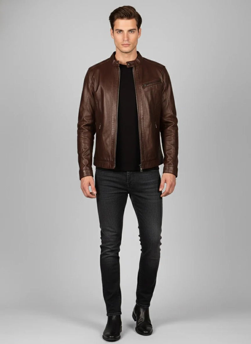Men's Lambskin Jacket, Brown