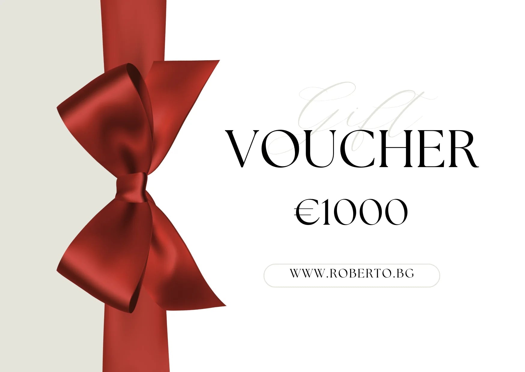 Подаръчен ваучер Roberto Fashion Store Roberto Fashion Store Gift Voucher M3N4O12 €1000
