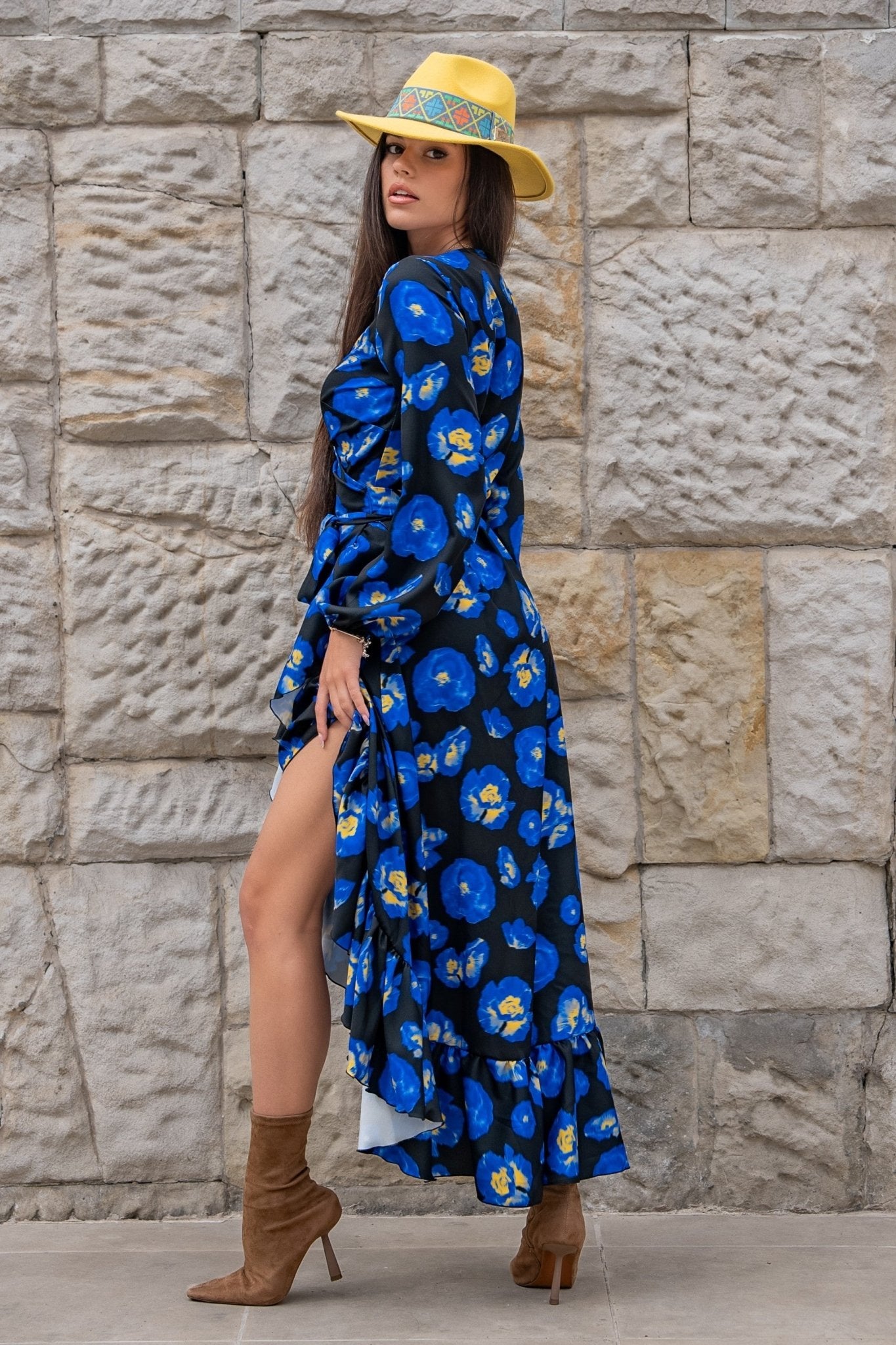 Рокля "АННА" дълга с цветен десен от вискоза за жени LaBalancia Roberto Fashion Store Shirt 5907378503902 XS/S