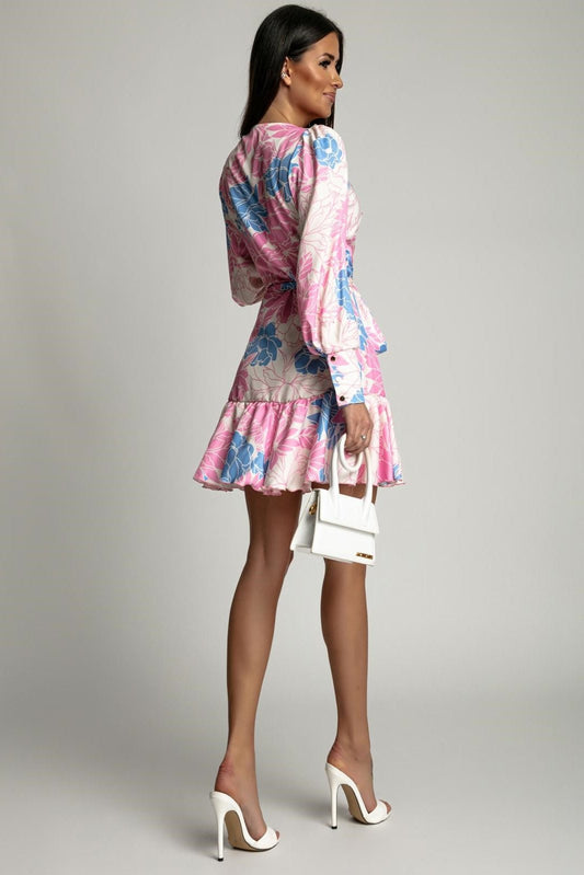 Рокля "АННА" къса - Елегантност с дизайн Delicate Fiesta за всякакви поводи LaBalancia Roberto Fashion Store Shirt  XS/S