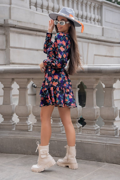 Рокля "АННА" къса с цветен десен, идеална за летни поводи и свободно време LaBalancia Roberto Fashion Store Shirt 5907378503964 XS/S