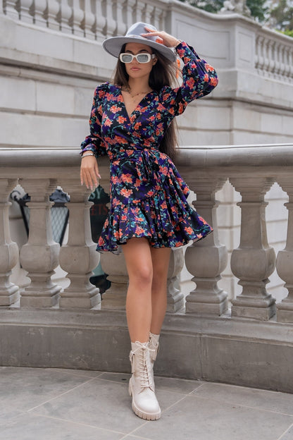 Рокля "АННА" къса с цветен десен, идеална за летни поводи и свободно време LaBalancia Roberto Fashion Store Shirt 5907378503964 XS/S