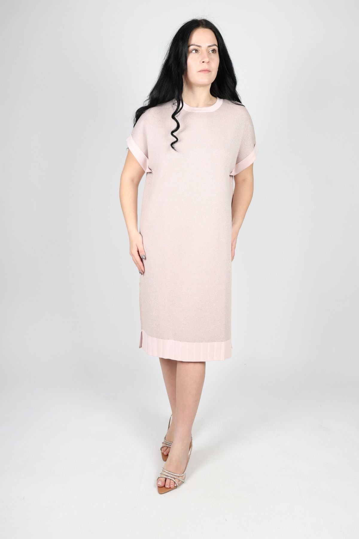 Рокля, Бял & Розов Roberto Fashion Store Dress SERDREPIN01S S Pink