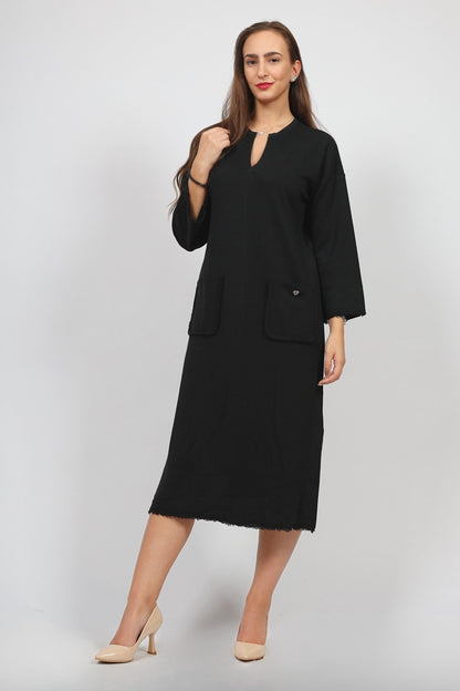 Рокля, Черен Serianno Collection S Roberto Fashion Store One piece SER0111DRSBLKKNIS S Черен