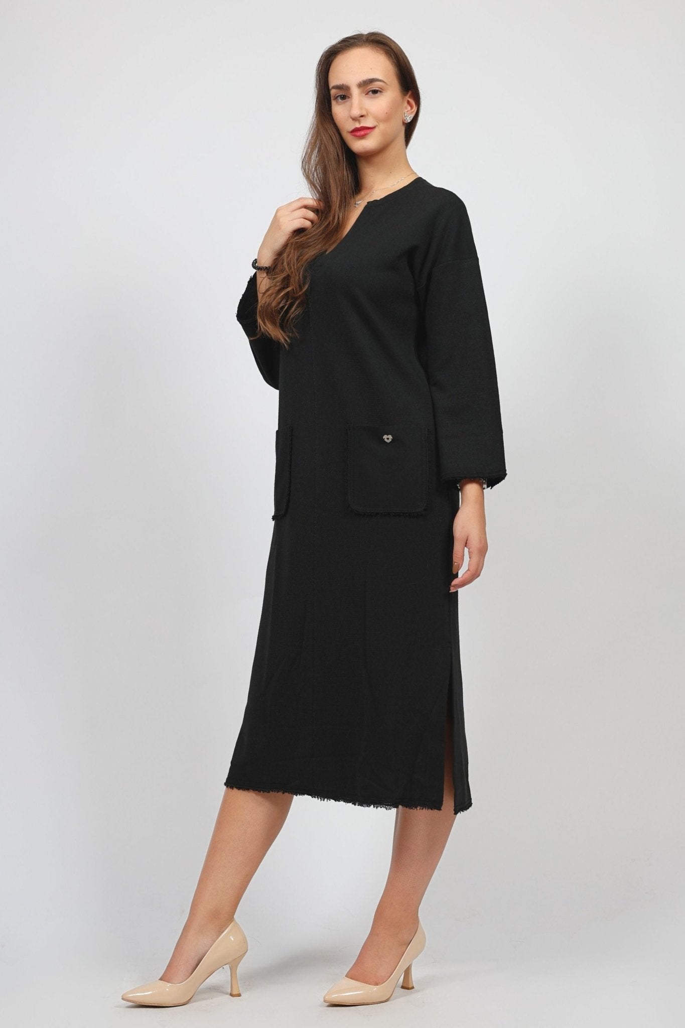 Рокля, Черен Serianno Collection S Roberto Fashion Store One piece SER0111DRSBLKKNIS S Черен