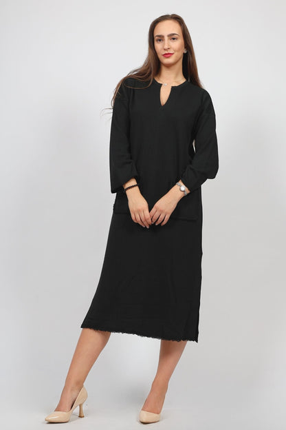 Рокля, Черен Serianno Collection S Roberto Fashion Store One piece SER0111DRSBLKKNIS S Черен