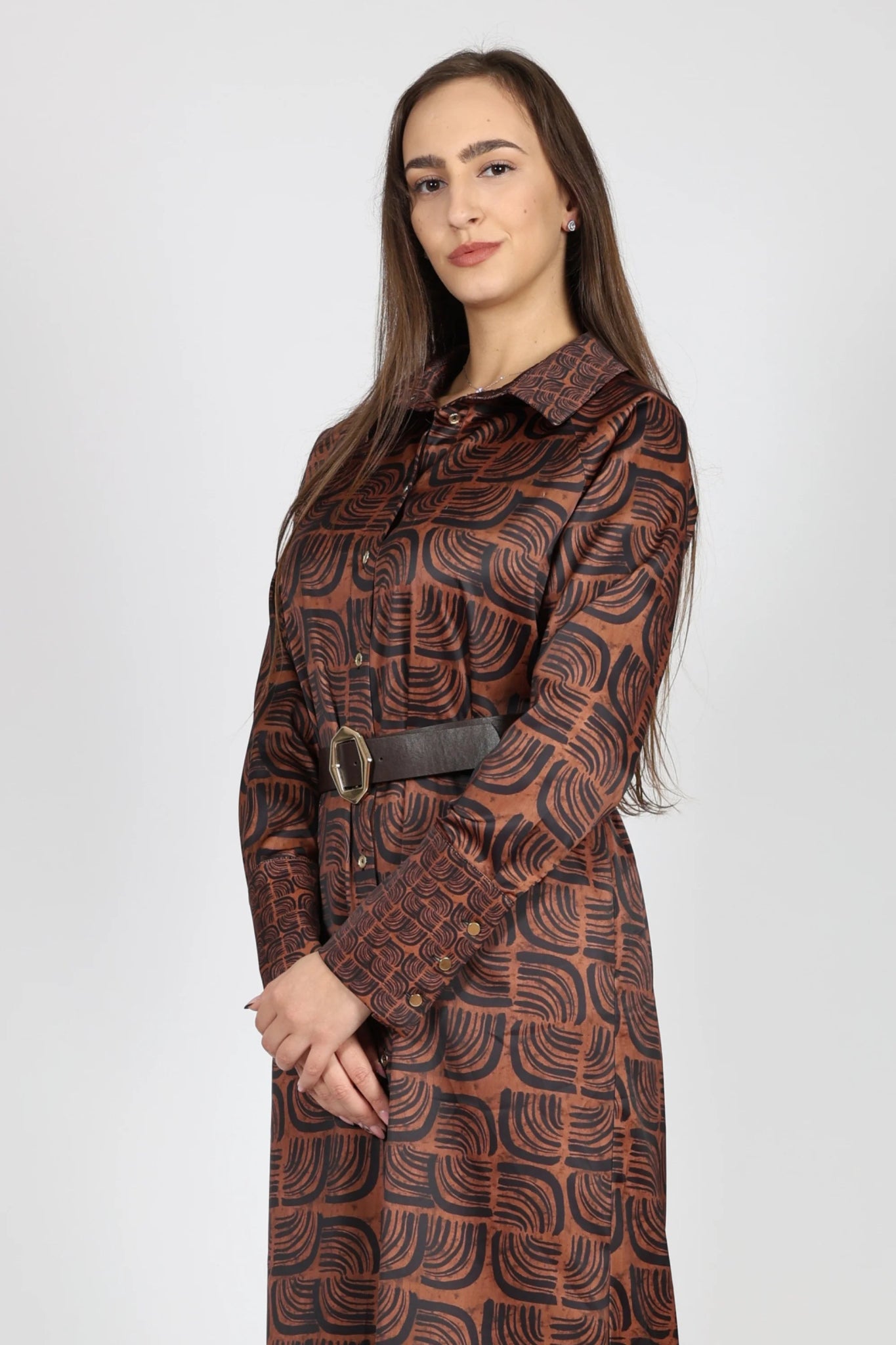 Рокля, Кафяв New Era Roberto Fashion Store One piece NLZ0612DRSBRWLNG36 36