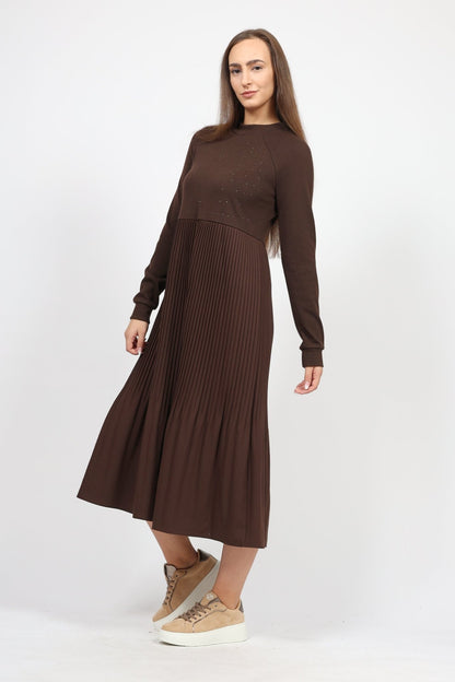 Рокля, Кафяв Roberto Fashion Roberto Fashion Store One piece ESP3010DRSBRWCLF36 36 Кафяв