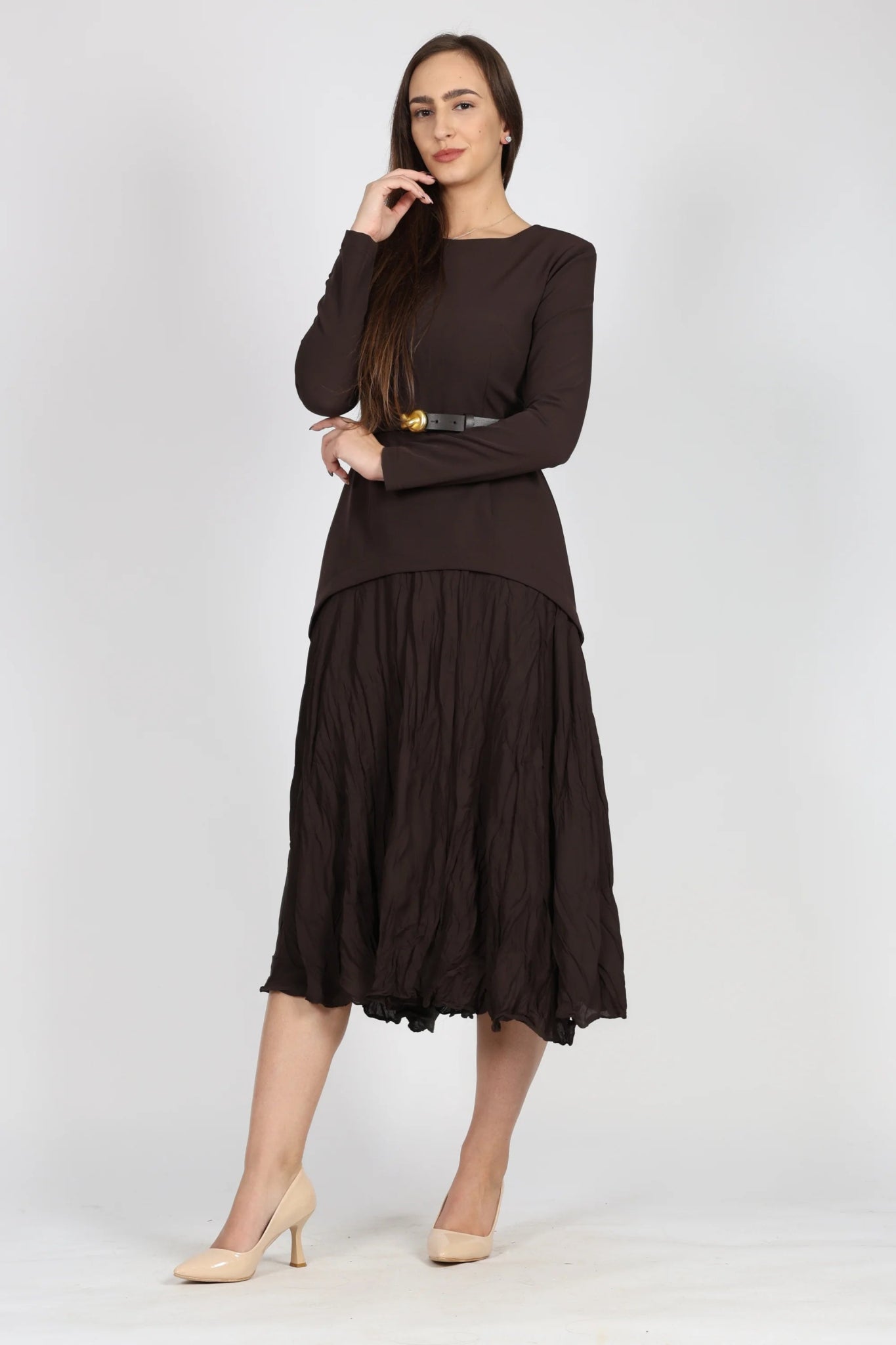 Рокля, Кафяв Setre Roberto Fashion Store One piece STR0612DRSBRWLNG36 36