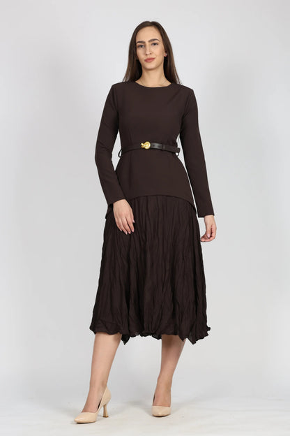 Рокля, Кафяв Setre Roberto Fashion Store One piece STR0612DRSBRWLNG36 36